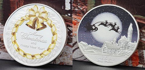 Schnäppchen: Wunderschöne Münze Christmas ca. 4 cm - LIMITIERT !