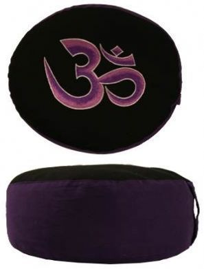 Meditationskissen violett mit OM