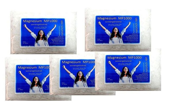 5x 1kg Magnesium-Chlorid - Regeneration & Fitness - Spar-Paket - 5x MP-1000