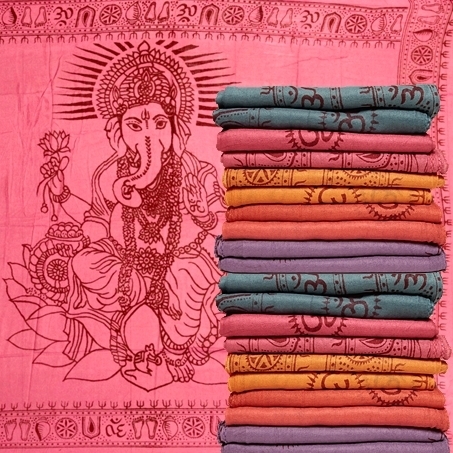 Schal Ganesha rosa 72 x 180 cm