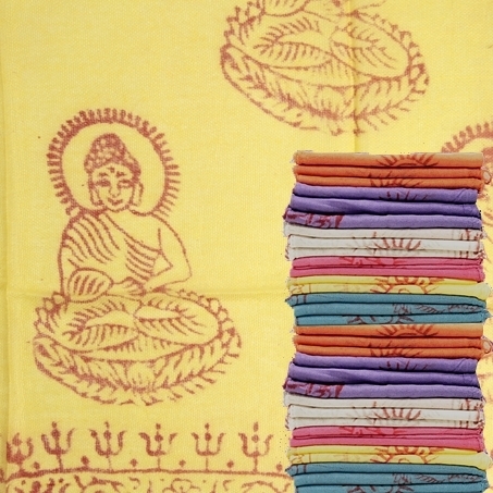Schal Buddha gelb 50 x 150 cm