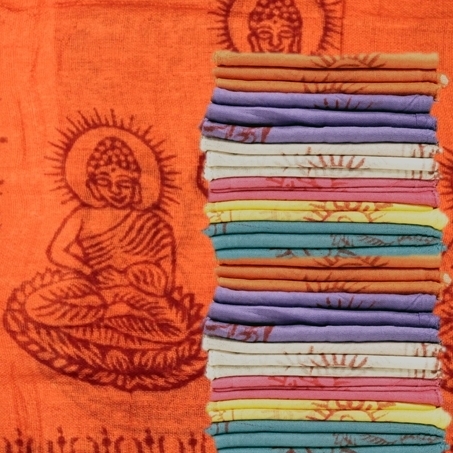 Schal Buddha orange 50 x 150 cm