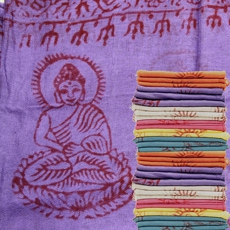 Schal Buddha violett 50 x 150 cm