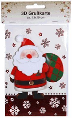 Weihnachtskarte mit Umschlag "Santa"