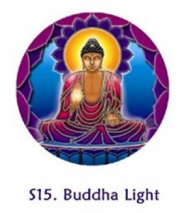 Fensterbild Aufkleber Buddha-Licht10,5 cm