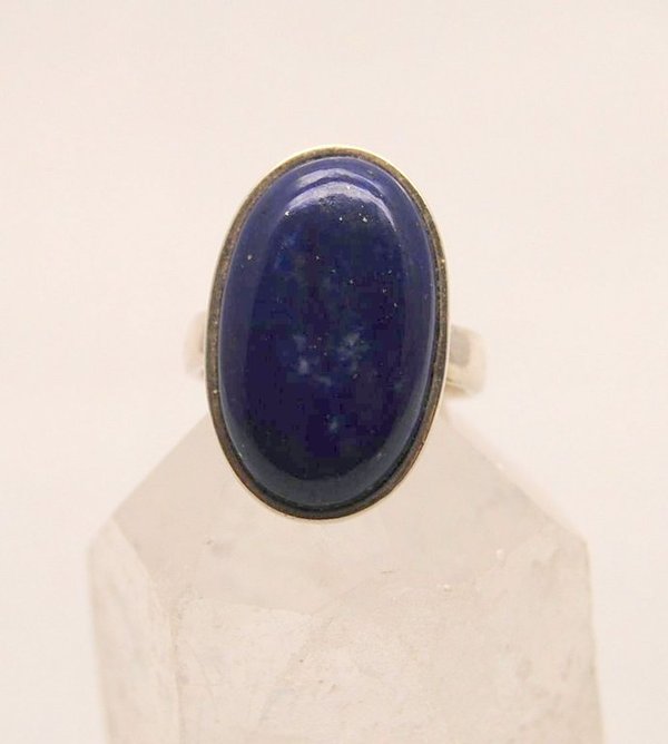 Ring Lapis-Lazuli 25 mm in 925er Sterlingsilber Ringgröße 19 mm