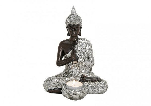 Buddha mit Teelicht ca. 16x14x20cm