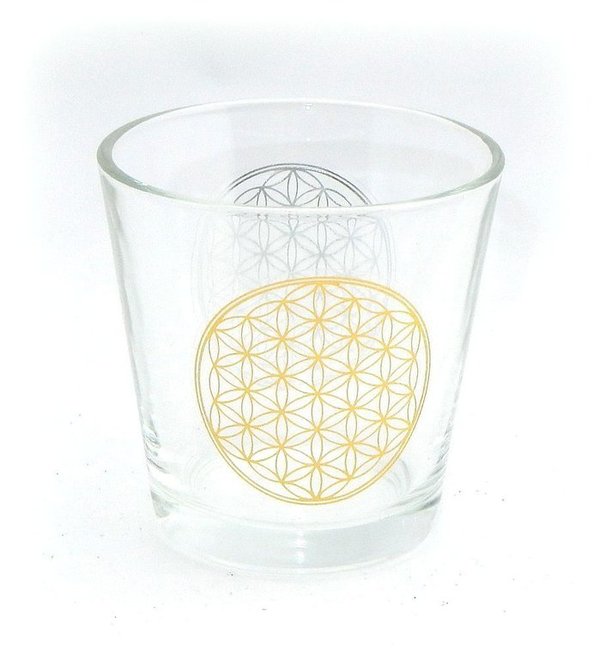 Teelichthalter Teelicht Kerzenhalter Blume des Lebens ca. 75x78 mm