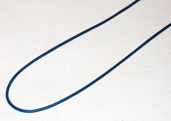 Lederband mit Silberverschluss blau ca.40 cm lang