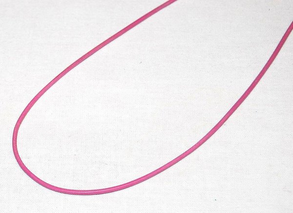 Lederband mit Silberverschluss rosa ca. 45cm lang