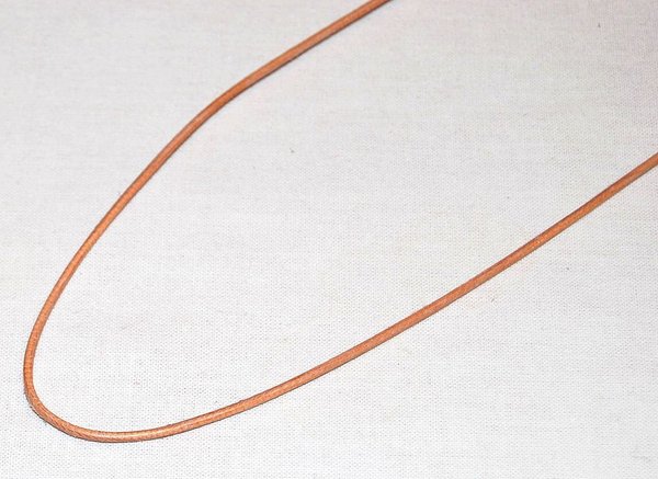 Lederband mit Silberverschluss hellbraun ca. 45 cm lang