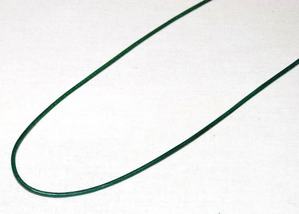 Lederband mit Silberverschluss grün ca. 45 cm lang