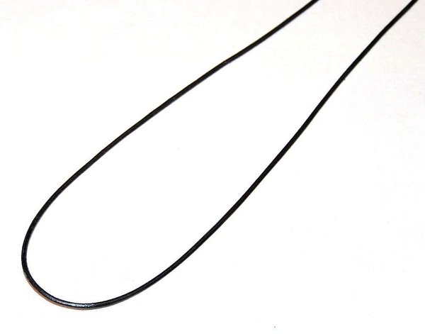 Lederband mit Silberverschluss schwarz ca.50 cm lang