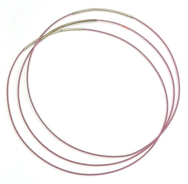 Schmuckreifen Halsreifen Edelstahlspirale mit Verschluss rosa ca. 45 cm lang