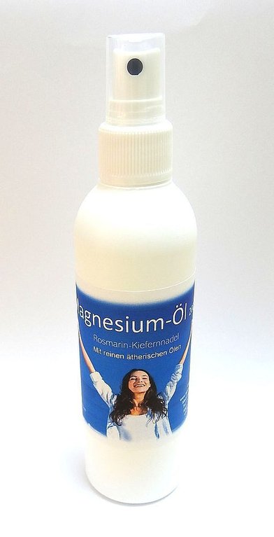 Magnesium-Öl 200 ml "Rosmarin-Kiefernnadel" mit ätherisch Ölen (Osteoprose, Arthrose, Wirbelsäule)