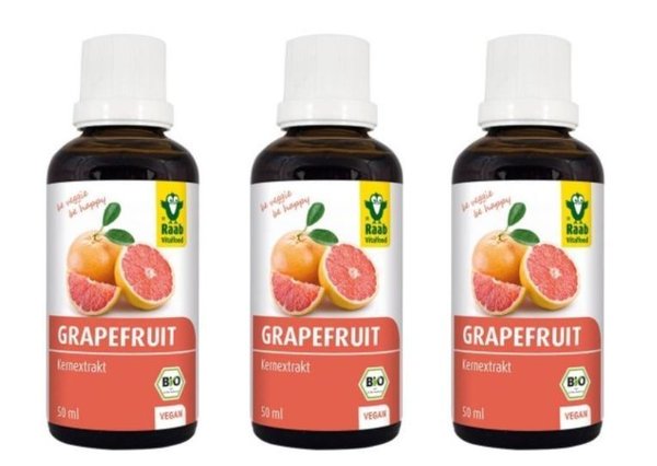 Angebot 3x Bio Grapefruitkernextrakt mit Extrakt aus Bio Grapefruitkernen und -schalen 50 ml