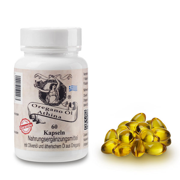 Athina Oregano Öl 60 Softgels-Forte 500 mg, 80 mg Carvacrol