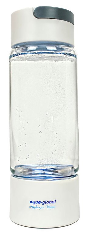 Hydrogen Wasserflasche 400 ml schwarz. Spüren Sie wie energiereicher Ihr Tag werden kann