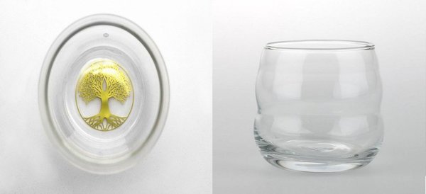 Mythos Becher Einzelglas mit Lebensbaum gold 0,25 Liter