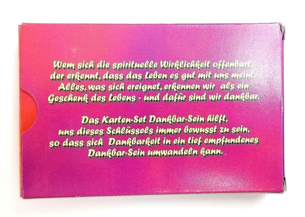 Dankbar-Sein - Der Schlüssel für die spirituelle Wirklichkeit-36 Karten - Kurt Tepperwein LIMITIERT