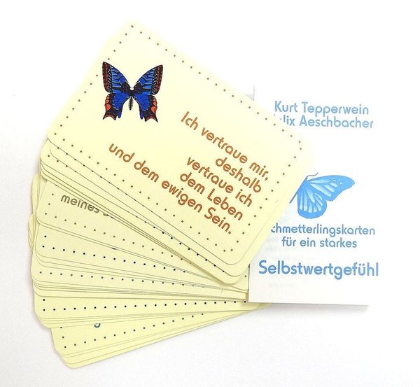 Selbstwertgefühl - Schmetterlingskarten für ein starkes Selbstwertgefühl - Kurt Tepperwein LIMITIERT