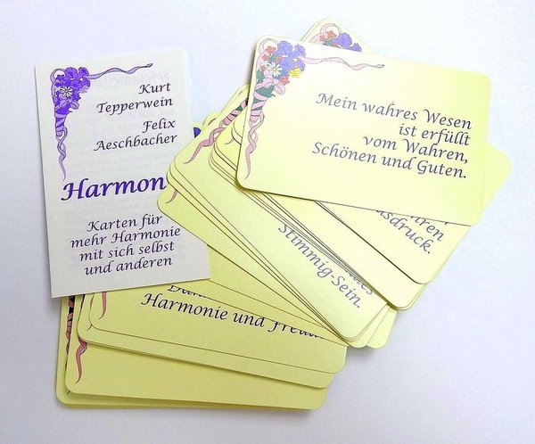 Harmonie - 36 Karten für mehr Harmonie mit sich selbst und anderen Krut Tepperwein LIMITIERT