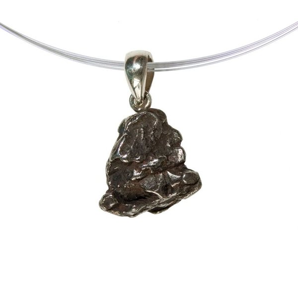 Sternschnuppe mit 925er Silberöse mit Schmuckbeutel echter Meteorit Unikat - inkl Echt-Zertifikat